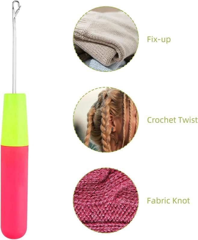 1Pcs Latch Hook Tool, Latch Hook Crochet Needle for Micro Braids, Hair Extension, Feather and Carpet Durable