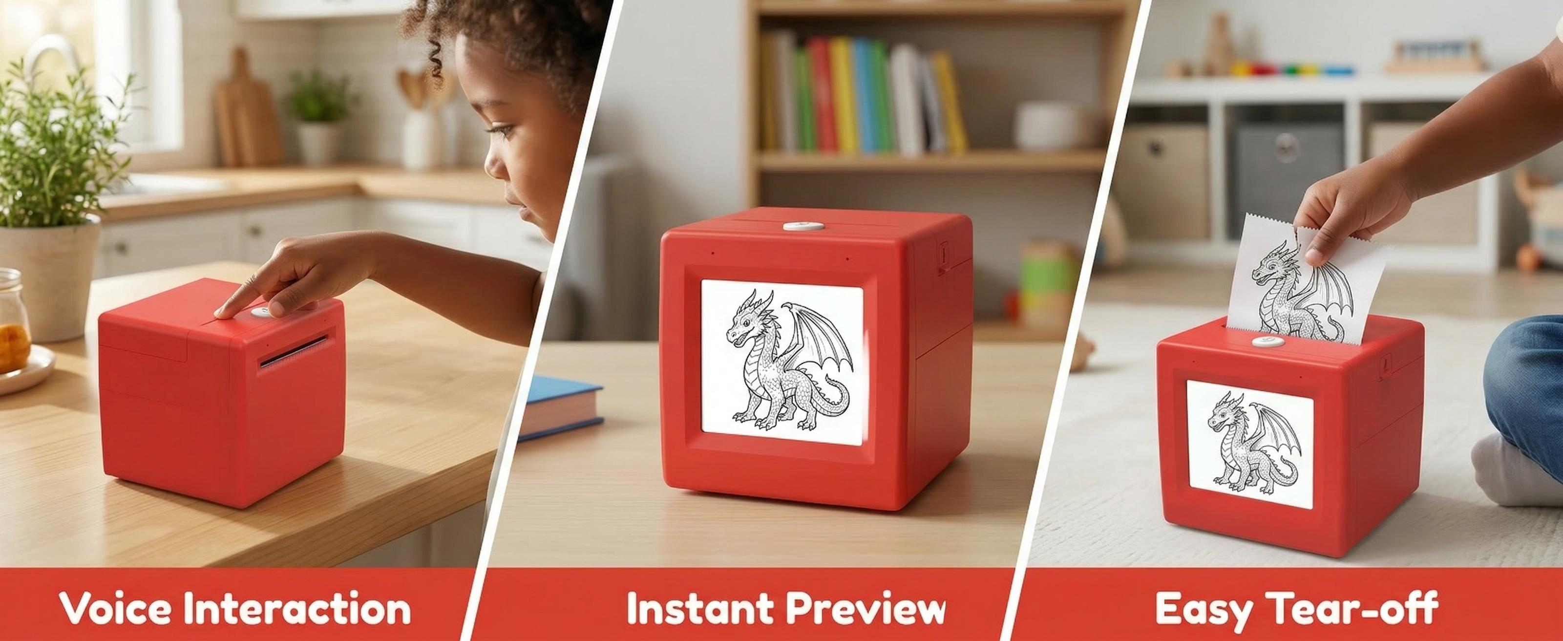 AI Voice Mini Printer, Wireless Portable Smart Gadget | Kids Imagination Learning Toy, DIY Craft & Home Office Essential-YY AI Voice Mini Printer, Wireless Portable Smart Gadget | Kids Imagination Learning Toy, DIY Craft & Home Office Essential-YY