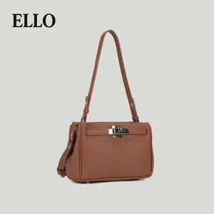 MIA Stylish Women's Crossbody Bag 2026 New Style Adjustable Shoulder Strap Suitable for Everyday Use Brown Leather