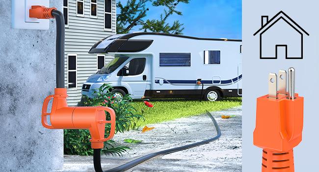 Nilight RV Power Adapter Cord 15Amp to 30Amp 110V Pure Copper Heavy Duty 10 Gauge Wire ETL Listed 5-15P to TT-30R 15M/30F Weatherproof for RVs Camper Caravan Van Trailer