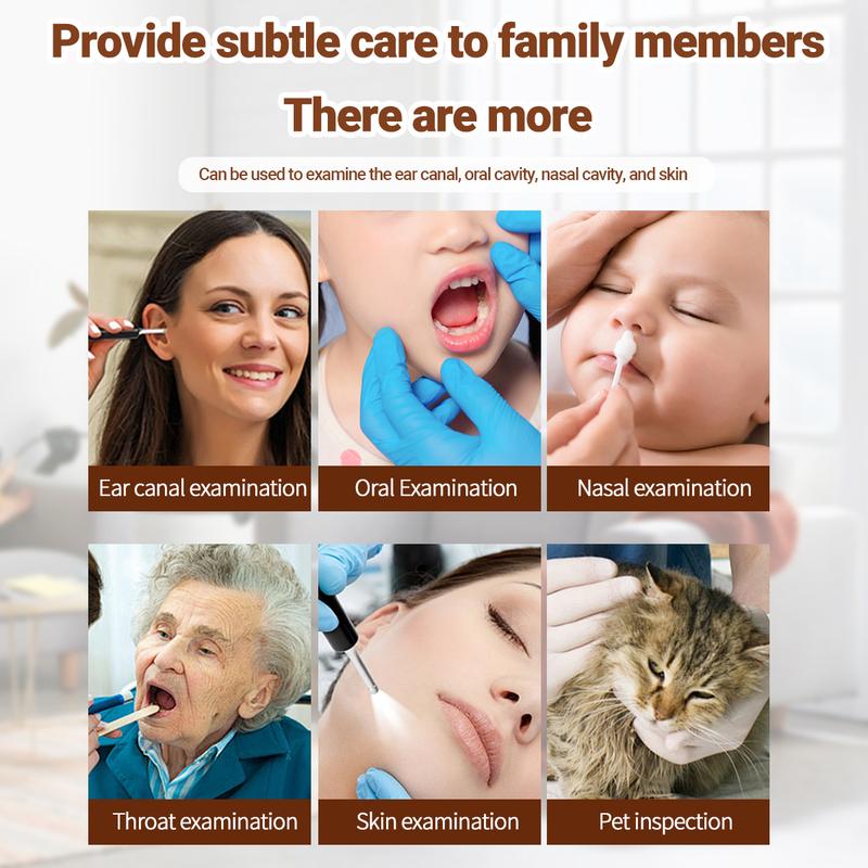 Smart 1080P HD Ear Camera Kit 9 Piece Set for iPhone & Androidh 6-9 Soft Silicone Spoons & Rechargeable Battery Black Safe Wax Removal Tool wit