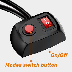 Nilight 4-pack LED strobe lights, 12V, sync function, amber/white, 24 LED hazard warning lights, with controller, can be hardwired or plugged in, suitable for cars, trucks, RVs, and campers. Product shown in the picture.