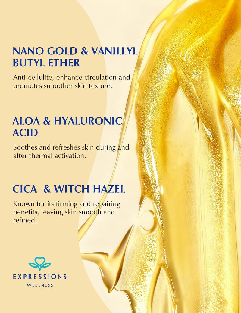 15-Day Fast-Acting Anti Cellulite Sculpting & Tightening Burn Gold Massage Cream | Cryo Thermo Firming Gold Gel for Belly Thigh Butt & Arm Firming Toning Moisturizing Sculpting & Smoothing|Unisex Body Contouring Treatment for Men & Women |200 G