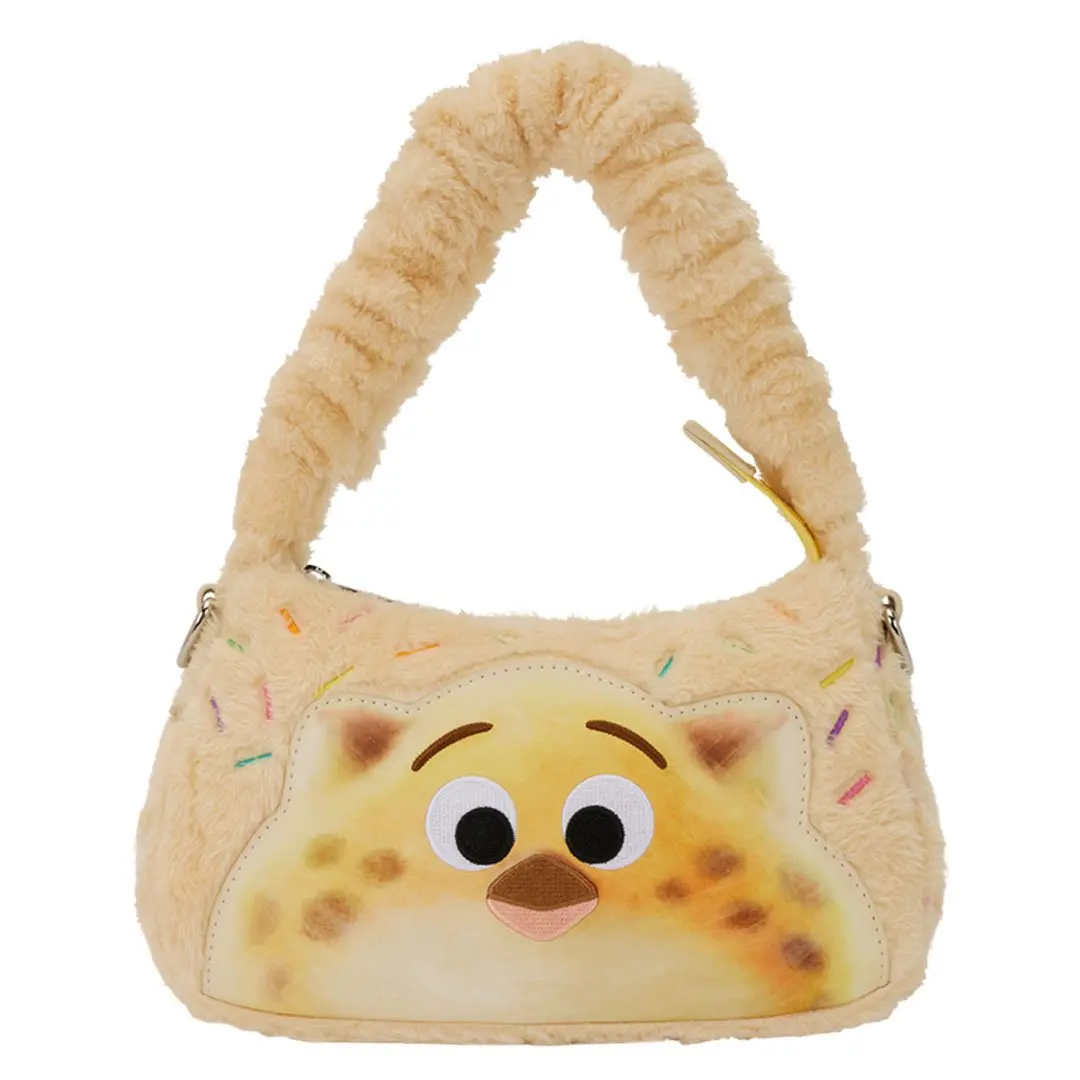 Loungefly Disney Zootopia 2 Officer Clawhauser Cotton Candy Plush Cosplay Crossbody Bag
