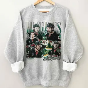 Quinn Hughes Minnesota Hockey T-Shirt | Vintage Bootleg Comfort Colors Graphic Tee for Men & Women | Retro Hockey Fan Gift