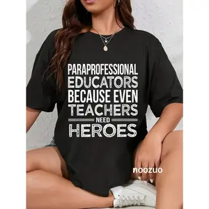 100% Cotton Paraprofessional Educators Funny Para Gift shirts T-Shirt