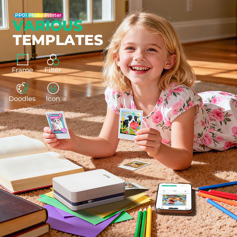 Nelko 2X3 Photo Paper for PP01/PP03 Mini Photo Printer Adhesive Backed Instant Printerscanner 30-100 Sheets Crisp Colors Peel & Stick Backing TikTokShopBlackFriday