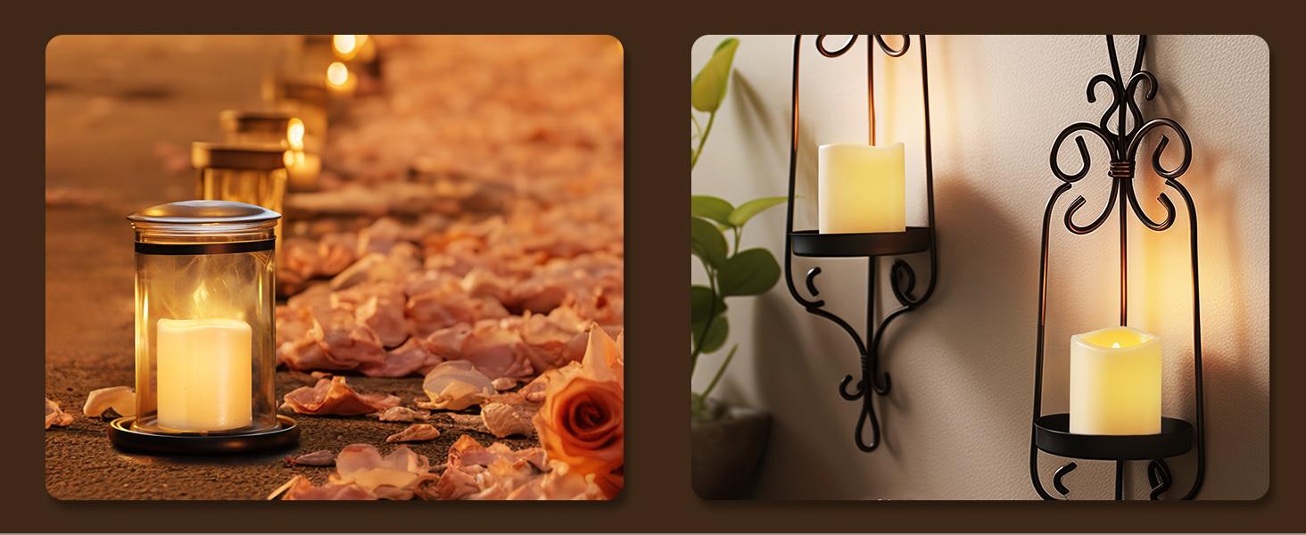 24 Pack Flickering Flameless Votive Candles 200+ Hour Electric Fake Candles Battery Operated LED Tealight for Wedding Outdoor Table Christmas Decor Serene Ambiance