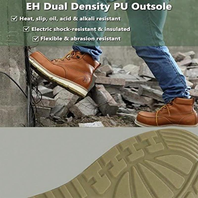 Men's Work Boots 6" Composite Toe / Soft Toe Electrical Hazard Protection | Durable | Comfortable