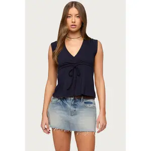 Rusanna V Neck Babydoll Top