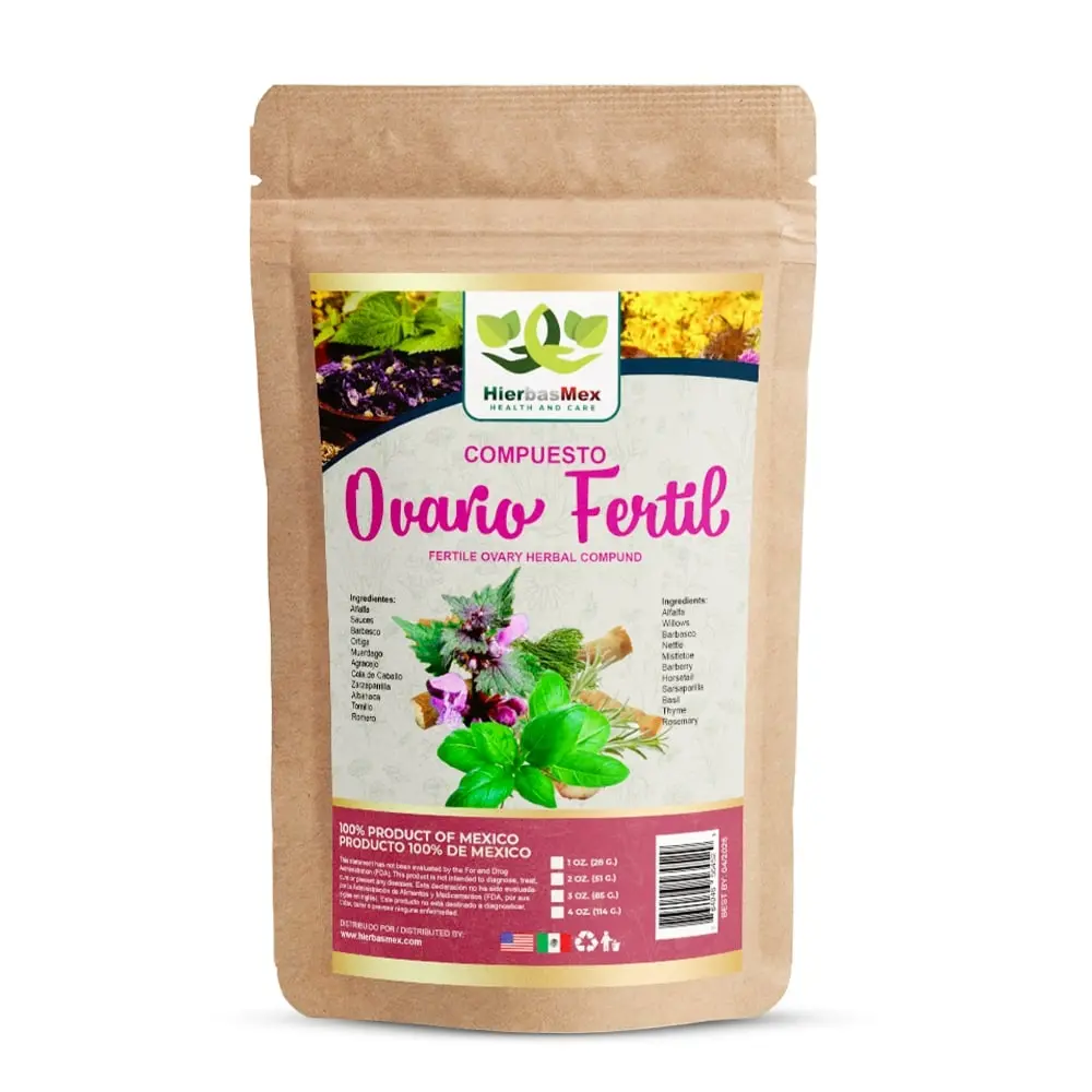 Compuesto Ovario Fertil Support Herbal Compound Tea 4 oz.-113g Natural Mexican Herb Hierba Wild Crafted