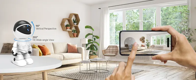 Product Introduction of 3MP 5G&2.4G WiFi Camera with Motion Detection and Auto Home Security Indoor PTZ 7