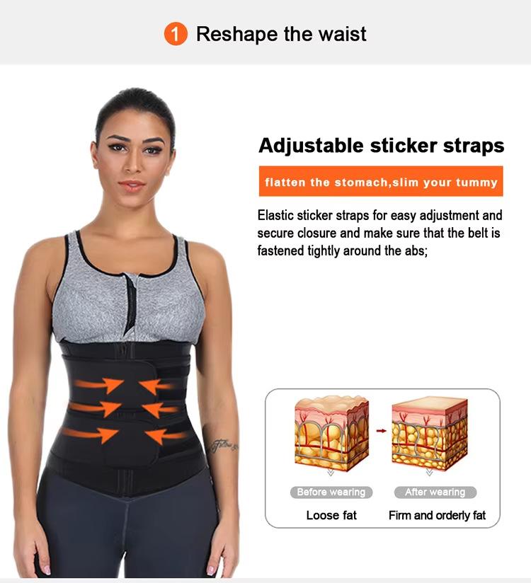 Postpartum Waist Trainer Double Belt - Zipper Closure Sweat-Boosting Abdominal Binder | Postnatal Recovery Shapewear for Tummy Control & Body Sculpting Postpartum Waist Trainer Double Belt - Zipper Closure Sweat-Boosting Abdominal Binder | Postnatal Recovery Shapewear for Tummy Control & Body Sculpting