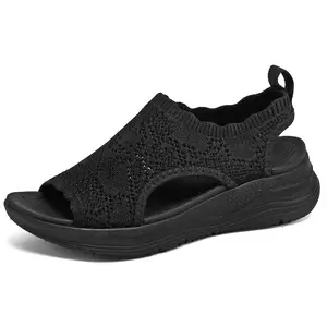 Womens Orthopedic Sandals Arch Support Comfortable Slip-On Walking Sandals Open Toe Summer Beach Casual