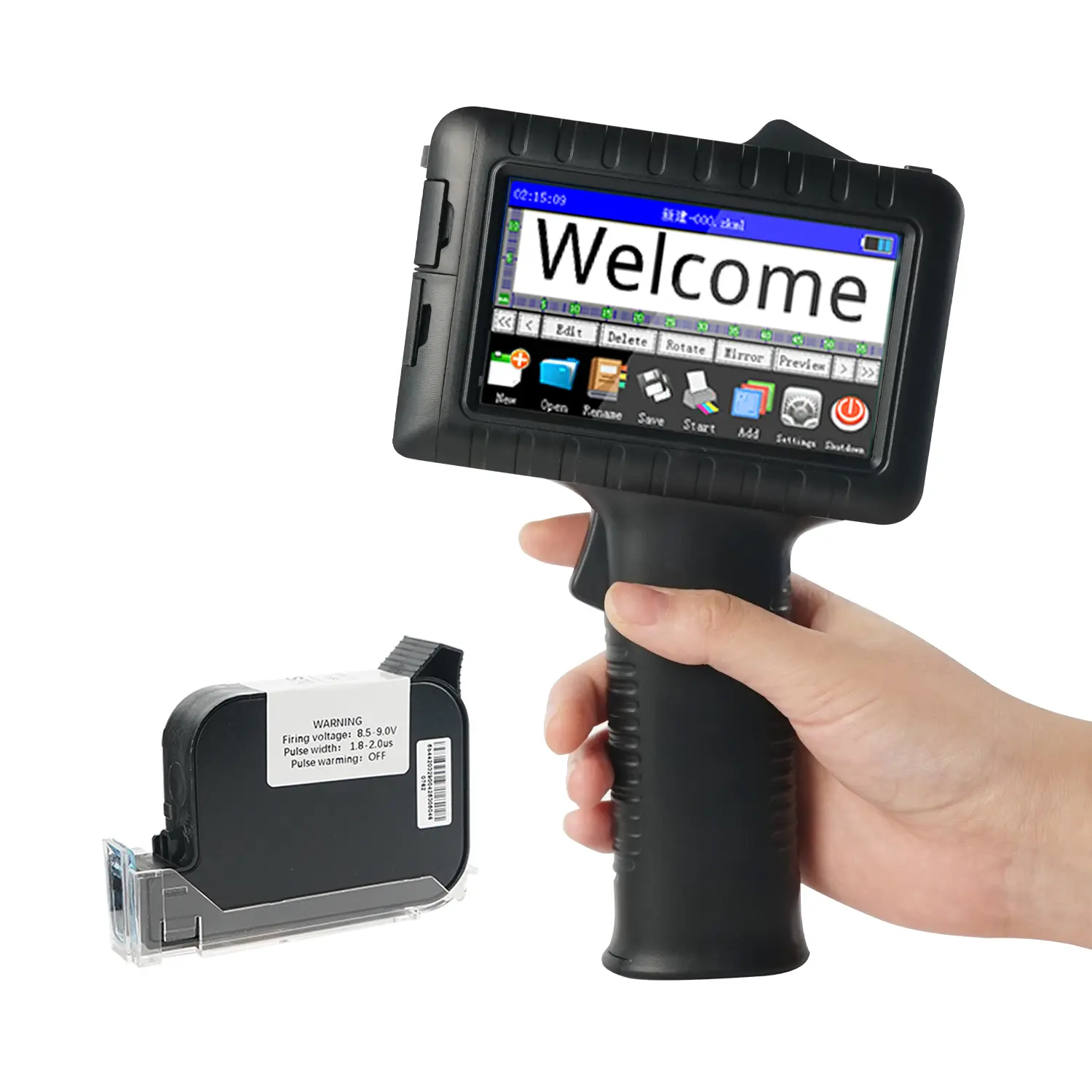 JWM Handheld Inkjet Printer - Portable Wi-Fi Waterproof Sun Protection Metal/Plastic Printer with Pulse Control for Small Businesses, Labels (Office Equipment)