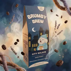 Brumby Brew City Solace Dark French Roast Coffee Beans | Premium Single Origin Brazilian Beans | Dark Chocolate, Toasty, Bold Notes