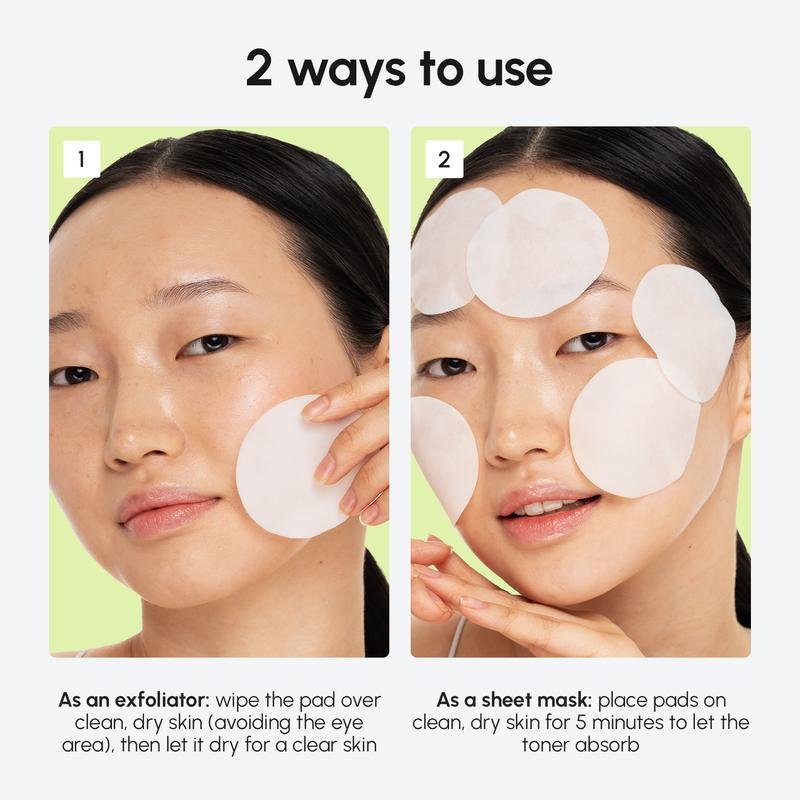 Glycolic Acid Toner Pads MAREE & Collagen Toner Pads with Retinol & Blemish Toner Pads for Exfoliating Hydrating & Renewing Skin