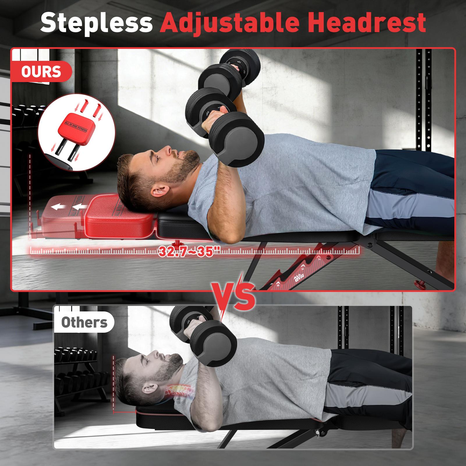 Bearbro Adjustable Weight Bench with Heavy Tension Elastics for Home Gym Exercise Portable Strength Training Equipment Bearbro Adjustable Weight Bench with Heavy Tension Elastics for Home Gym Exercise Portable Strength Training Equipment