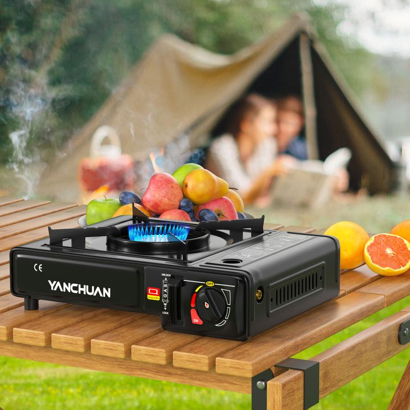 2900W Portable Outdoor Camping Stove,Butane/Liquefied Gas Tank Dual Fuel Tabletop Stove Burner Gas Stove,Outdoor Pinic Cooker,Cooking Gear