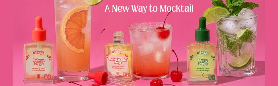 Allways Drops Shirley Temple Water Flavor Enhancer | Zero Sugar Cherry Citrus Mocktail Drops | Naturally Sweetened Drink Flavoring for Water Sparkling Water and Mocktails