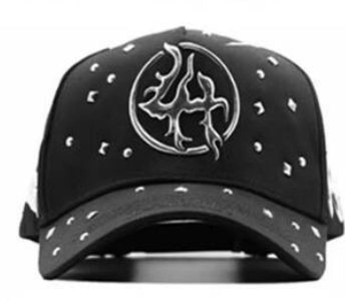 Barbas Hats Chrome Rose Gold – Premium Black Adjustable Snapback with 3D Chrome Metal Crosses, Trendy Streetwear Baseball Cap