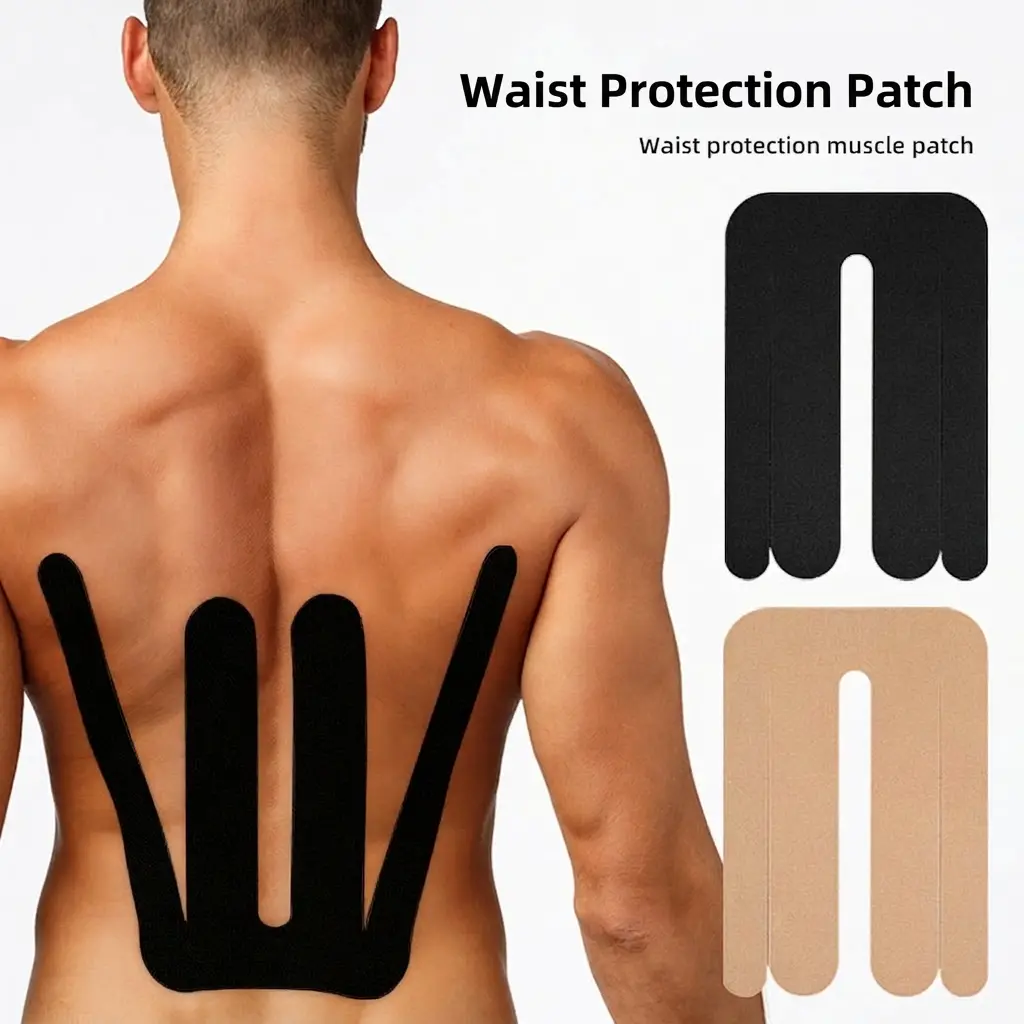 Precut Lower Back Kinesiology Tape for Men & Women – Waist Support & Pain Relief Athletic Tape for Lower Back Stability, Workout & Sports | Waterproof Elastic Cotton Tape summerwins Bandage Wrap Muscle Tape