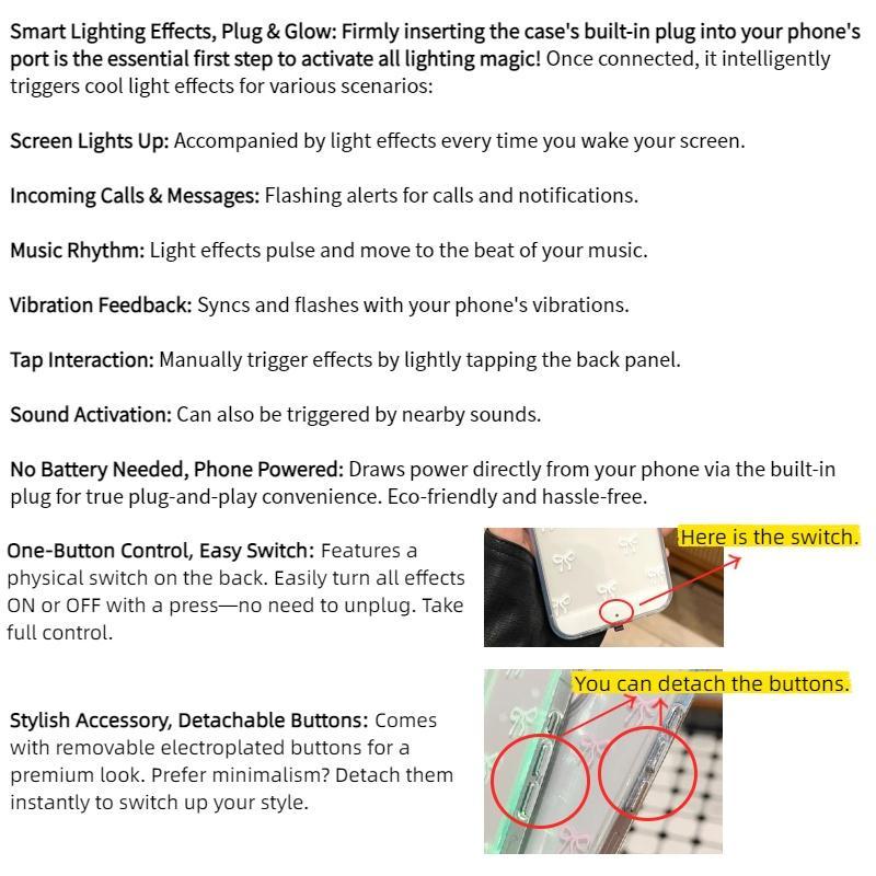 LED Love Phone Case, Compatible with iPhone 17/16/15/14/13/12/11 Pro/Pro Max/Plus, iPhone 17 PRO MAX, Stylish Protective Cover, Unique Design for Daily Use, Protective Casing