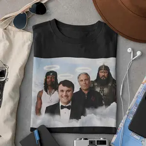 Legends in Heaven Heavy Cotton T-Shirt, King von, Charlie Kirk, Genghis Khan, Jeffrey Epstein, Casual Wear, Trendy Outfits, Stay Ahead of the Game, Relaxed Fit, Easygoing Feel