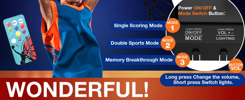 (Summer Turn-Up)Ropoda Mini BasketballHoop - Glow in The Dark Mini Basketball with Clear Polycarbonate Backboard, Durable Design, Easy Assembly & Storage Instructions, Summer Turn Up & Father's Day Deal