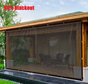 90% Blackout Extra Thick Black Mesh Blackout Cloth，Durable UVP rotection Shade Net with Grommets for Garden Parasol, Lawn, Pavilion,Patio, Playground & Garage Sunshade