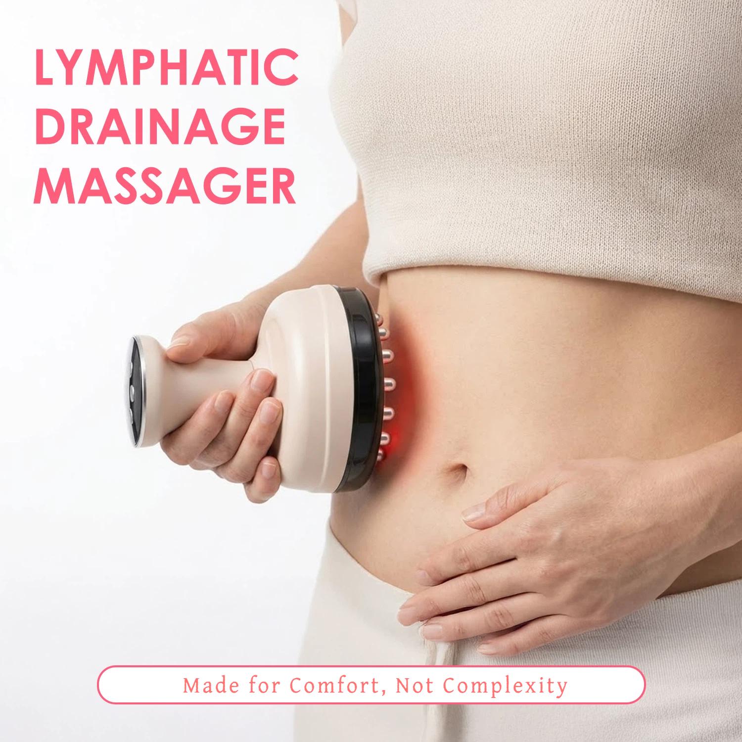 VUFVOID 3 in 1 Electric Handheld Massager with Heat and Vibration, Drainage & Anti Swelling GuaSha Tool For Belly Legs Full Body, Gift for Mom