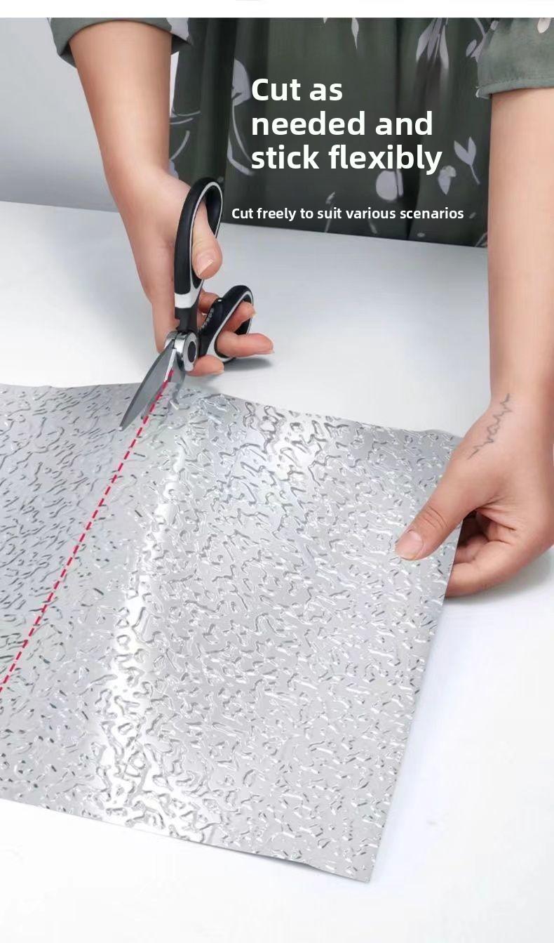Thickened Aluminum Foil Sticker Kitchen Oil-proof Mold-proof Waterproof Moisture-proof Cabinet Mat Drawer Liner Self-adhesive Extra Thick for Kitchen Use