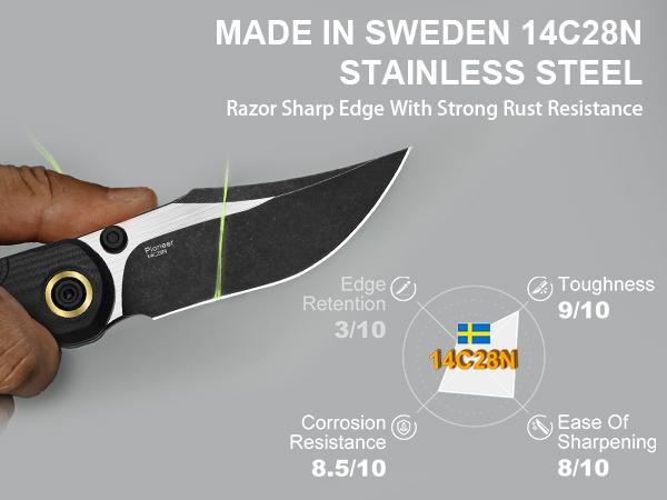 Kizer Pioneer Series 14C28N G10/Richlite/Micarta Thumb Stud ZX-FK03M1 Exclusive Edition, Camping Outdoor Tool, Portable Men EDC Tool Kizer Pioneer Series 14C28N G10/Richlite/Micarta Thumb Stud ZX-FK03M1 Exclusive Edition, Camping Outdoor Tool, Portable Men EDC Tool