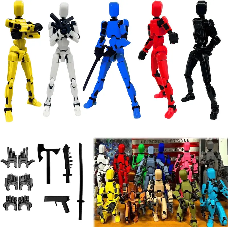Titan 13 Action Figure 3/4/5 pc  Set - 2025 New 5pcs Multi-Jointed Robot Figures for Collectors & Decorators - Dynamic Poses & Detailed Design - Perfect for Desktop Decor