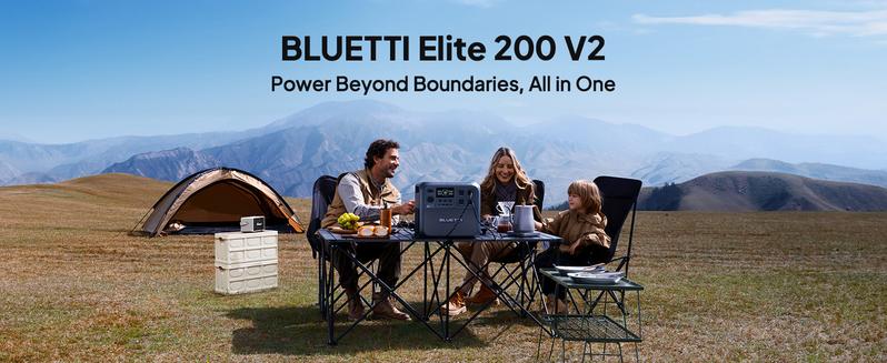 BLUETTI Elite 200 V2 Portable Power Station, 2073.6Wh LiFePO4 Battery, 4 AC Outlets (2600W/3900W Surge), Solar Generator for Camping, Off-Grid, Power Outages