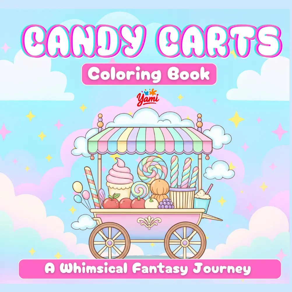 CANDY CARTS COLORING BOOK: A WHIMISICAL FANTASY JOURNEY
