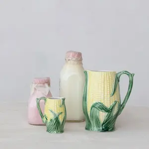 Stoneware Corn Shaped Pitcher