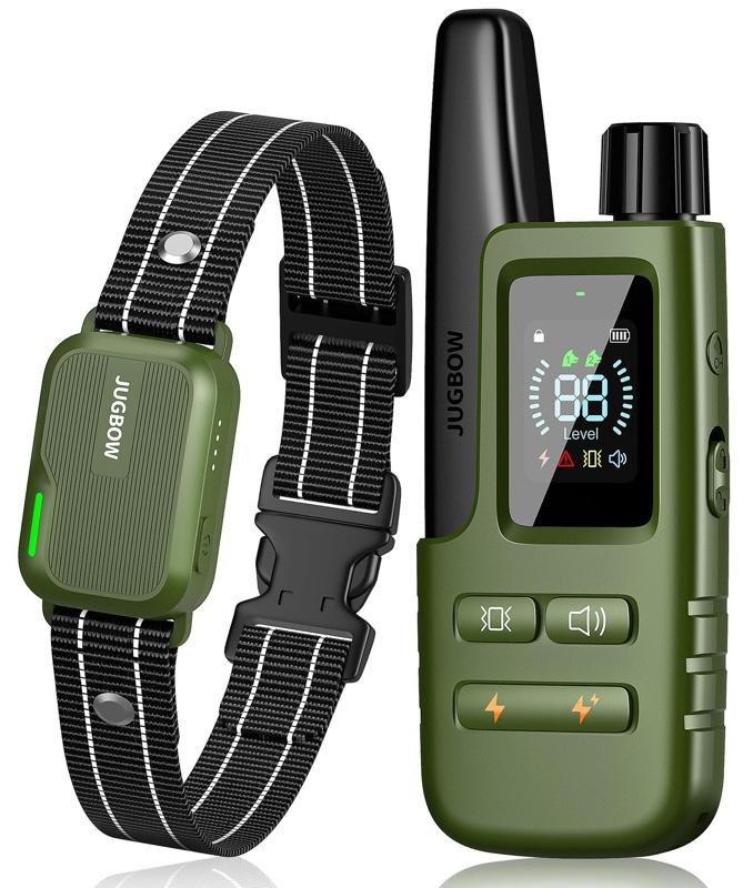Jugbow Dog Shock Collar 3300FT IPX7 Waterproof with Remote, 4 Training Modes, Rechargeable E-Collar for All Breeds