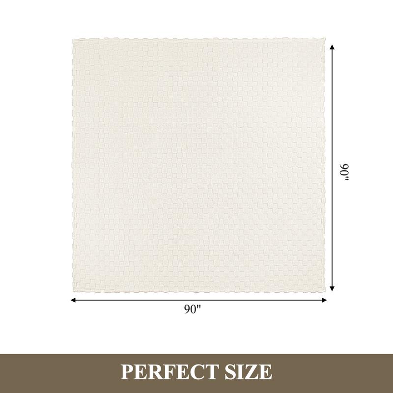 LOKHOM Ultra Soft Plush Fleece Blanket for Couch Fluffy Cozy Cable Jacquard Tufted Thick Warm Blankets for Winter Women Gift Ultra Soft Traditional