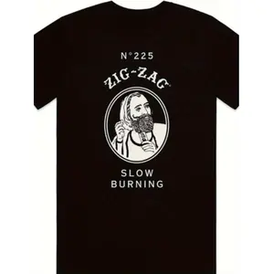 High Quality 100 Cotton Black T-Shirt With Unique Art Print Design
