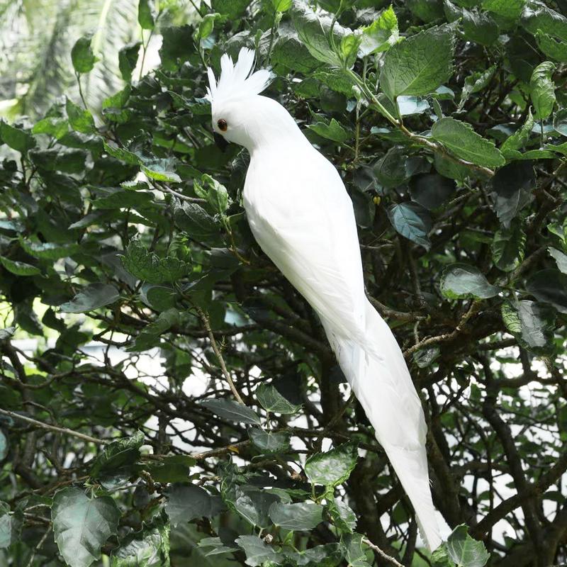 35CM Foam Macaw Lawn Doll Decoration Fake Animal Bird Garden Props Simulation Parrot Manual