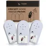 3-Piece Cricket Noise Maker Twiddler Toys - Hidden Sound, 4 Real Chirp Tones, On/Off Switch, Adhesive Backing, 6-Month Durability, Easy to Use Prank Gag Gift for Ages 6+ (Creative Prank Prop)
