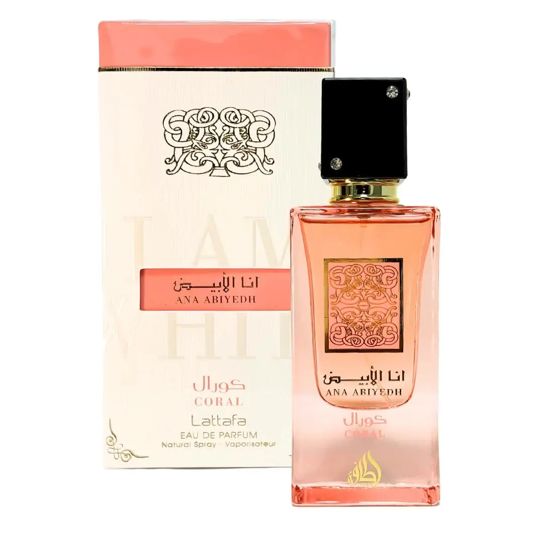 Lattafa Ana Abiyedh Coral Eau de Parfum – 60ml (2.0 fl oz) – A Vibrant Unisex Fragrance