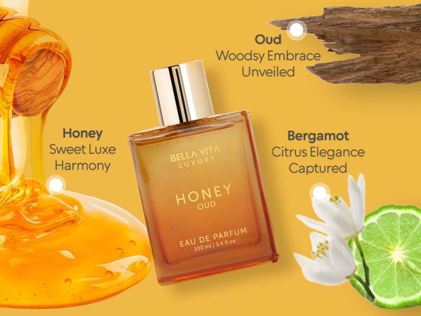 Candy Kiss by BellaVita Luxury | Perfume Combo | Honey Oud EDP 100 ml & Gourmand Collection Gift Set 3x20 ml | Long Lasting Unisex Perfume for Men & Women | Patchouli, Vanilla, Bergamot, Mango & Pistachio Notes | Luxury, Vegan & Cruelty Free Eau De Parfum