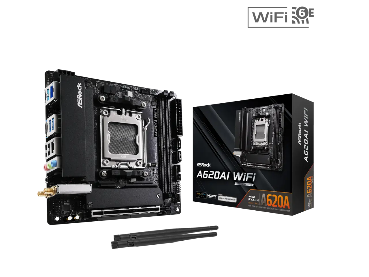 ASRock A620AI WiFi AM5 AMD A620A Mini ITX Motherboard