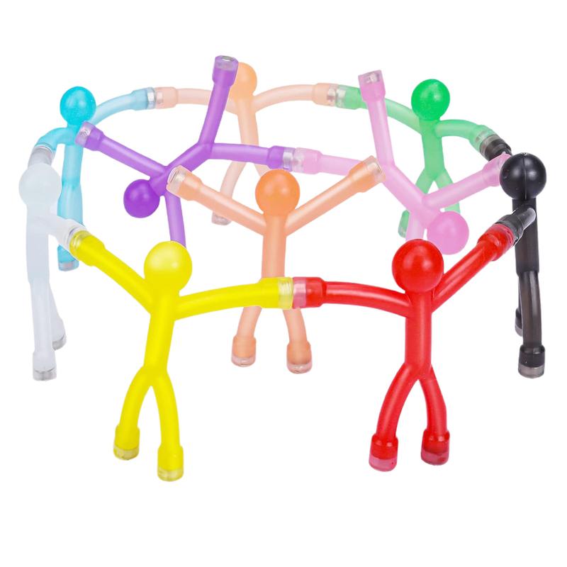 MUNBYN  10PCS Colorful Magnetic People Set – Bendable Magnetic Figures for Kids & Adults, Fun Fridge Magnets and Fidget Toys, Creative Office, Refrigerator & Whiteboard Decorations
