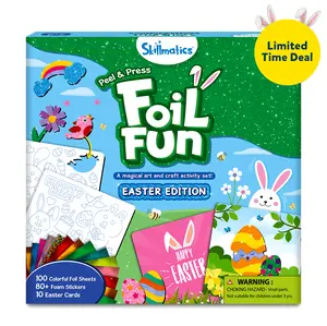 Easter Special Foil Fun - Skillmatics Art & Craft Activity, Mess-free Art, DIY Creative Kit for Kids Ages 4 and up