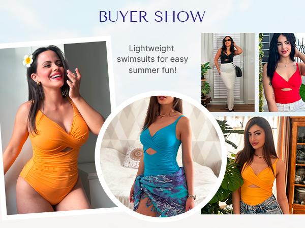 Shapellx Womens' Smart Sculpt Ribbed Cutout-Front Shaping Swimsuit