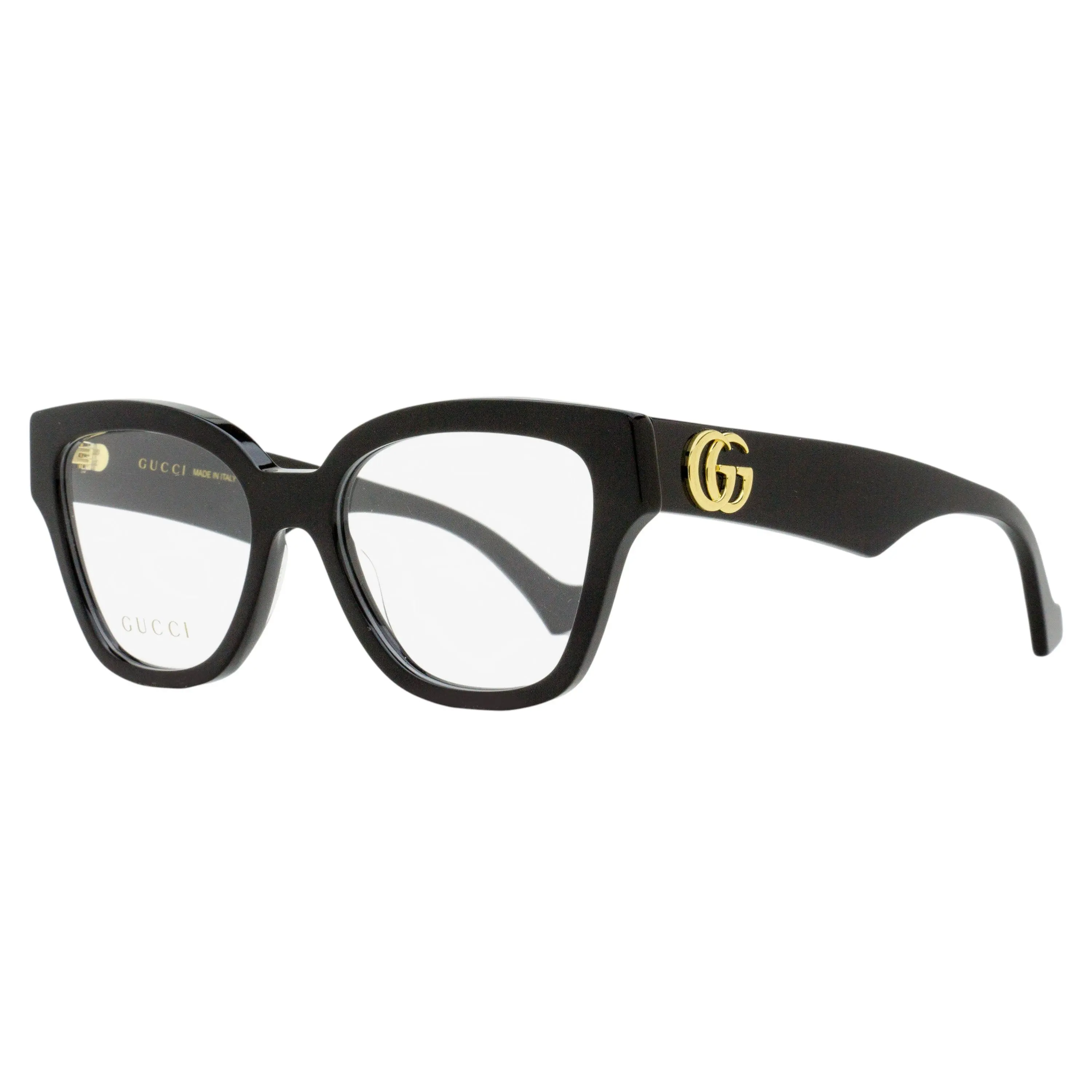 Gucci Sculpted Square Eyeglasses GG1424O-005, Black, 54mm Trendy Square Frames, Stylish Eyewear, Bold Eyeglass, Fashion Eyewear, Square Eyed Glasses, Fashion Eyeglasses