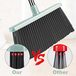 PLL Upgraded Broom and Dustpan Set, Large Size and Stiff Broom Dust pan with Long Handle, Upright,Ideal for Indoor Outdoor Garage Kitchen PLL Upgraded Broom and Dustpan Set, Large Size and Stiff Broom Dust pan with Long Handle, Upright,Ideal for Indoor Outdoor Garage Kitchen
